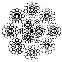 Трос тройной свивки 51.5 мм  ЛК-О  8х37 (1+12+12+12) + 3х7 (1+6) ТУ 14-4-1552-89