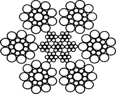 Трос двойной свивки 10 мм ЛК-О 6х19(1+9+9)+7х7(1+6) ГОСТ 3081-80