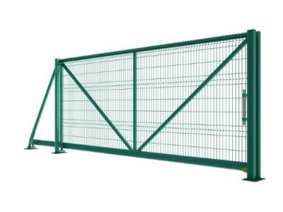 Ворота откатные из 3D сетки 1500х4000х3,5 мм оцинкованные